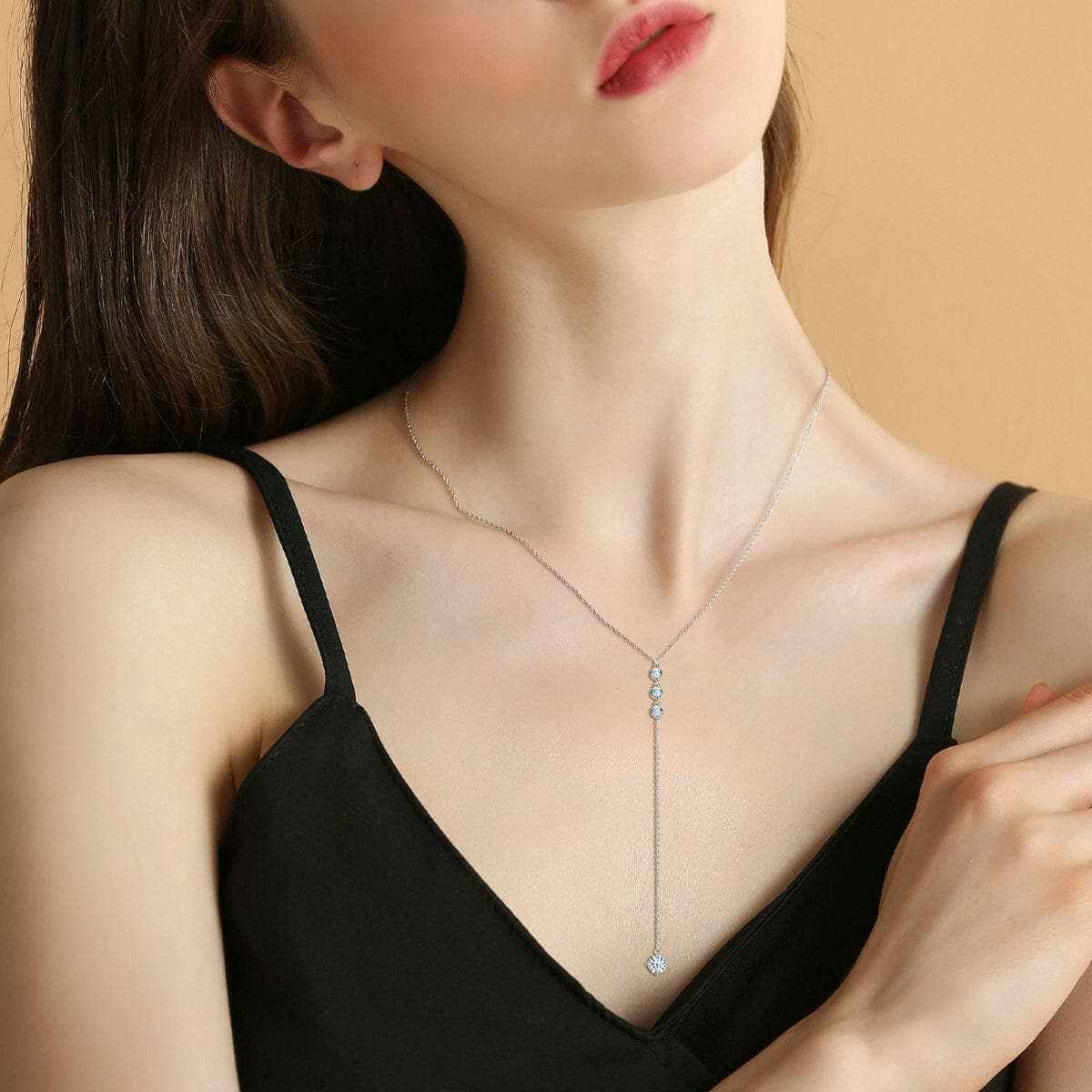 Elegant Moissanite Drop Necklace - Love Salve